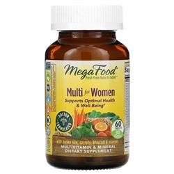 MegaFood, комплекс витаминов и микроэлементов для женщин, 60 таблеток
