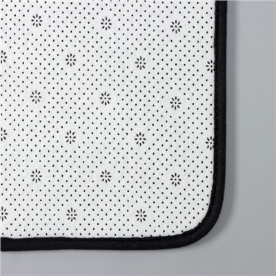 Набор ковриков для ванны и туалета Доляна «Мрамор», 3 шт: 50×80, 45×50, 38×43 см, цвет серый