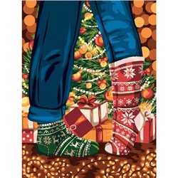 Картина по номерам 30х40 см "Свидание в Рождество" живопись с красками и кистью PNB/PM-100 ФРЕЯ