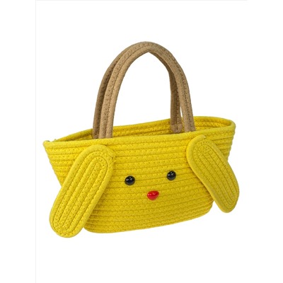 Летняя плетеная сумка, цвет желтый