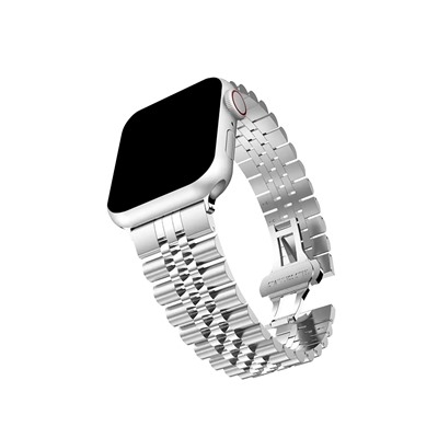 Ремешок - ApW35 металл блочный на застежке Apple Watch 42/44/45/49 mm (silver)