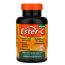 American Health, Ester-C с цитрусовыми биофлавоноидами, 500 мг, 225 вегетарианских таблеток