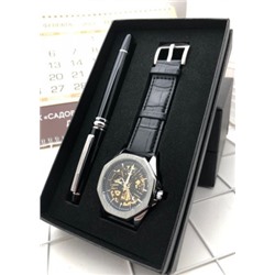 Подарочный набор для мужчины часы, ручка + коробка #21177523