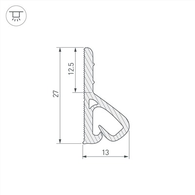 Профиль STRETCH-WALL-TEXTILE-2600 (Arlight, Пластик)