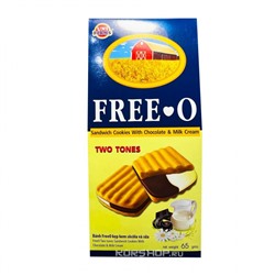 Печенье-сэндвич  с шоколадным и молочным кремом "Free-O" Uni Firms, Таиланд 65 г Акция