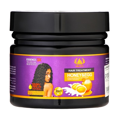 Маска для волос, увлажнение и блеск, с экстрактом мёда и яйца, 550 г