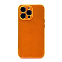 Чехол-накладка - SC344 для "Apple iPhone 13 Pro" (transparent/orange) (232037)