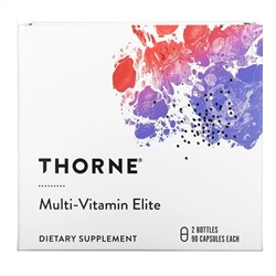 Thorne Research, Multi-Vitamin Elite, A.M. & P.M., 2 Bottles, 90 Capsules Each