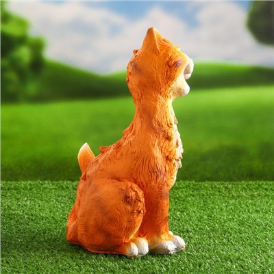 Садовая фигура "Забавный рыжий кот" 11х14х25см