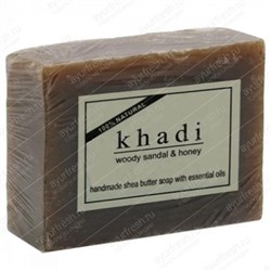 Khadi Woody Sandal & Honey Soap / Кхади Мыло "Сандаловое дерево и Мёд" 100г.