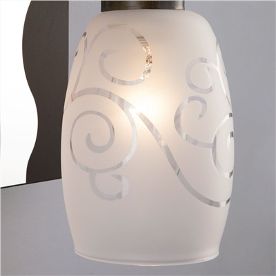 Настенный светильник со стеклянным плафоном 60301/1 хром / венге