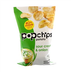 Popchips, Картофельный чипсы, сметана и лук, 5 унций (142 г)
