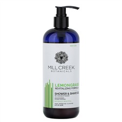 Mill Creek Botanicals, Shower & Shave Gel, Lemongrass, 14 fl oz (414 ml)