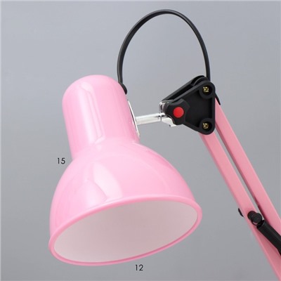 Настольная лампа "Юника" Е27 40Вт розовый 14,5х14,5х53 см RISALUX