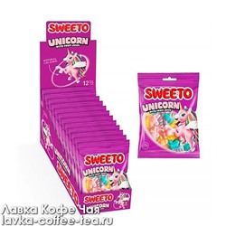 жевательный мармелад Sweeto Unicorn (Единороги), пакет 80 г.