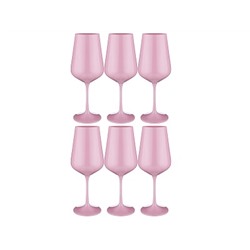 Набор бокалов для вина 450мл 6шт SANDRA SPRAYED PINK h=24см