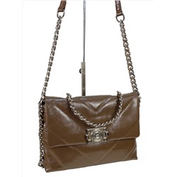 Женская сумка кросс-боди из натуральной кожи, цвет коричневый