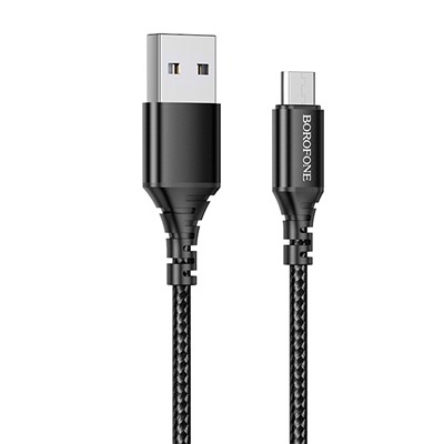 Кабель USB - micro USB Borofone BX54 Ultra bright (повр. уп.)  100см 2,4A  (black)