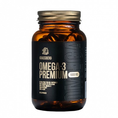 Omega 3 "Premium" 55% Grassberg, 60 шт