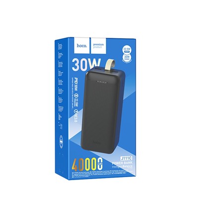Внешний аккумулятор Hoco J111C 22.5W+PD30W 40000mAh Micro/Type-C/2USB/Type-C (black)