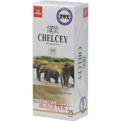 CHELCEY. Premium Ceylon black карт.пачка, 25 пак.