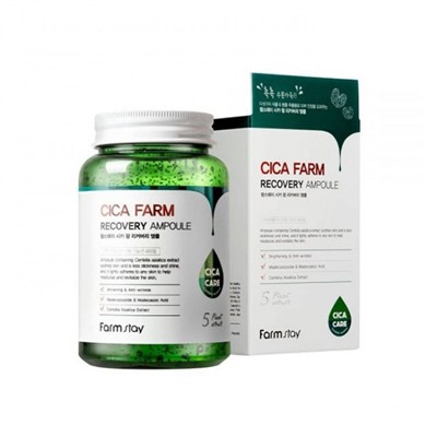 Ампульная сыворотка для лица с экстрактом центеллы азиатской Farm Stay Cica Farm Recovery Ampoule