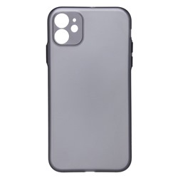 Чехол-накладка - PC091 для "Apple iPhone 11" (matte transparent/black) (232337)
