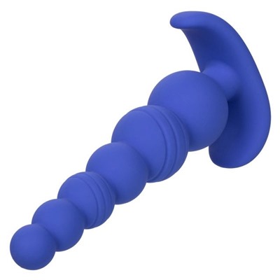 Синяя анальная пробка Cheeky X-6 Beads - 12,75 см.