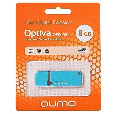 Флэш накопитель USB  8 Гб Qumo Optiva OFD-02 (blue)