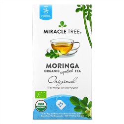 Miracle Tree, Moringa Organic Superfood Tea, Original, Caffeine Free, 25 Tea Bags, 1.32 oz (37.5 g)