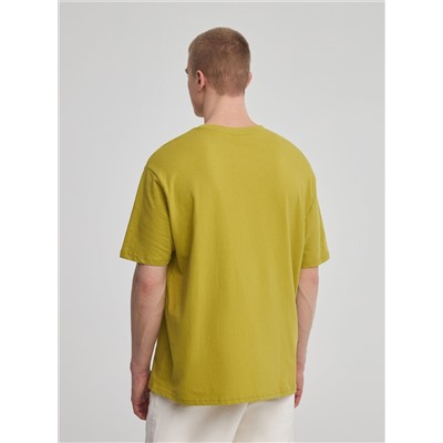 Свободная однотонная футболка зелёный