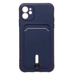 Чехол-накладка - SC304 с картхолдером для "Apple iPhone 11" (dark blue) (208473)