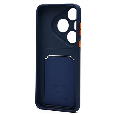 Чехол-накладка - SC337 с картхолдером для "Huawei Pura 70 Pro Global" (dark blue) (232846)