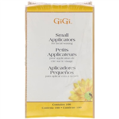 Gigi Spa, Small Applicators for Facial Waxing, 100 Applicators