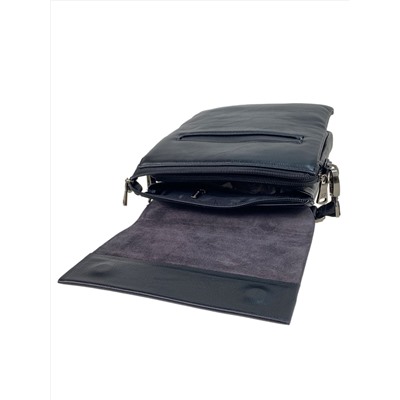 Мужская сумка планшет из натуральной кожи цвет черный