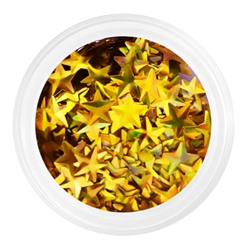 Patrisa Nail, Камифубуки «Звездочки 3D» золото голография №К123, 5гр