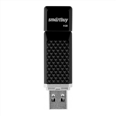 Флэш накопитель USB  4 Гб Smart Buy Quartz (black)