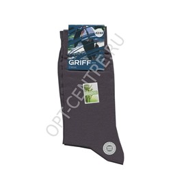 Griff B5 Классические гладкие всесезонные мужские носки из бамбука. С широкой резинкой 80 % бамбук 20% ПА