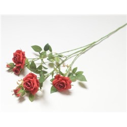 Искусственные цветы, Ветка розы 3 головы и 2 бут. (1010237)
