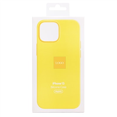 Чехол-накладка ORG Silicone Case SafeMag с анимацией для "Apple iPhone 13" (lemon zest)