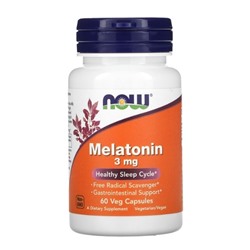 мелатонин, 3 мг, 60 растительных капсул