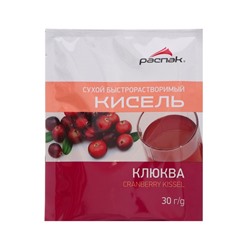 Кисель сухой быстрорастворимый "Клюква", 30 г