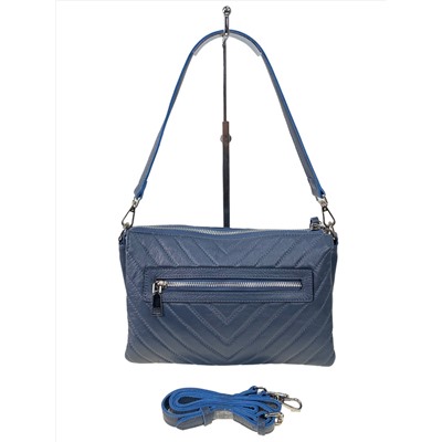 Женская сумка клатч из натуральной кожи , цвет синий