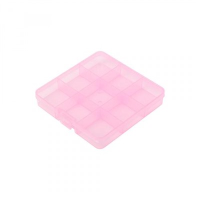 Коробка пластик для швейных принадлежностей 13,5х13,7х2,3 см OM-086 розовый\прозрачный Gamma