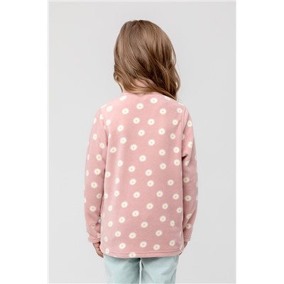 Куртка флисовая для девочки Crockid ФЛ 34025 розовый зефир, маленькие ромашки