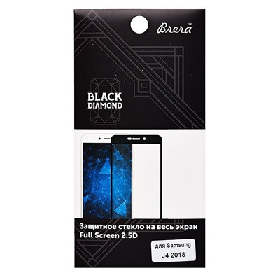 Защитное стекло Full Screen Brera 2,5D для "Samsung SM-J400 Galaxy J4 2018" (black) (black)