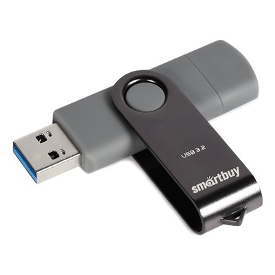 Флэш накопитель USB 256 Гб Smart Buy Twist Dual Type-C/Type-A 3.1 (black)