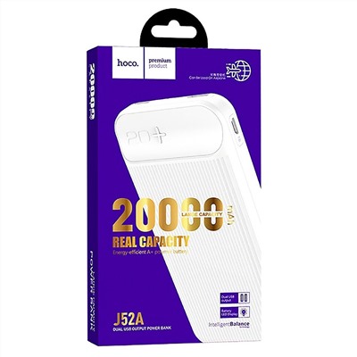 Внешний аккумулятор Hoco J52A 20 000mAh Micro/USB*2 (white)
