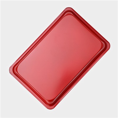 Противень Доляна «Ренард. Прямоугольник», 25×17×3 см, антипригарное покрытие, цвет красный