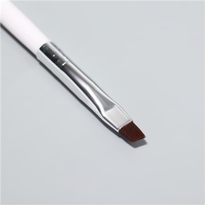 Кисть для наращивания и дизайна ногтей, скошенная, 17,5 см, d=5 × 4 мм, цвет белый